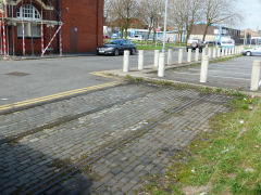 Mill Parade track at Transporter Bridge, Newport, April 2013
